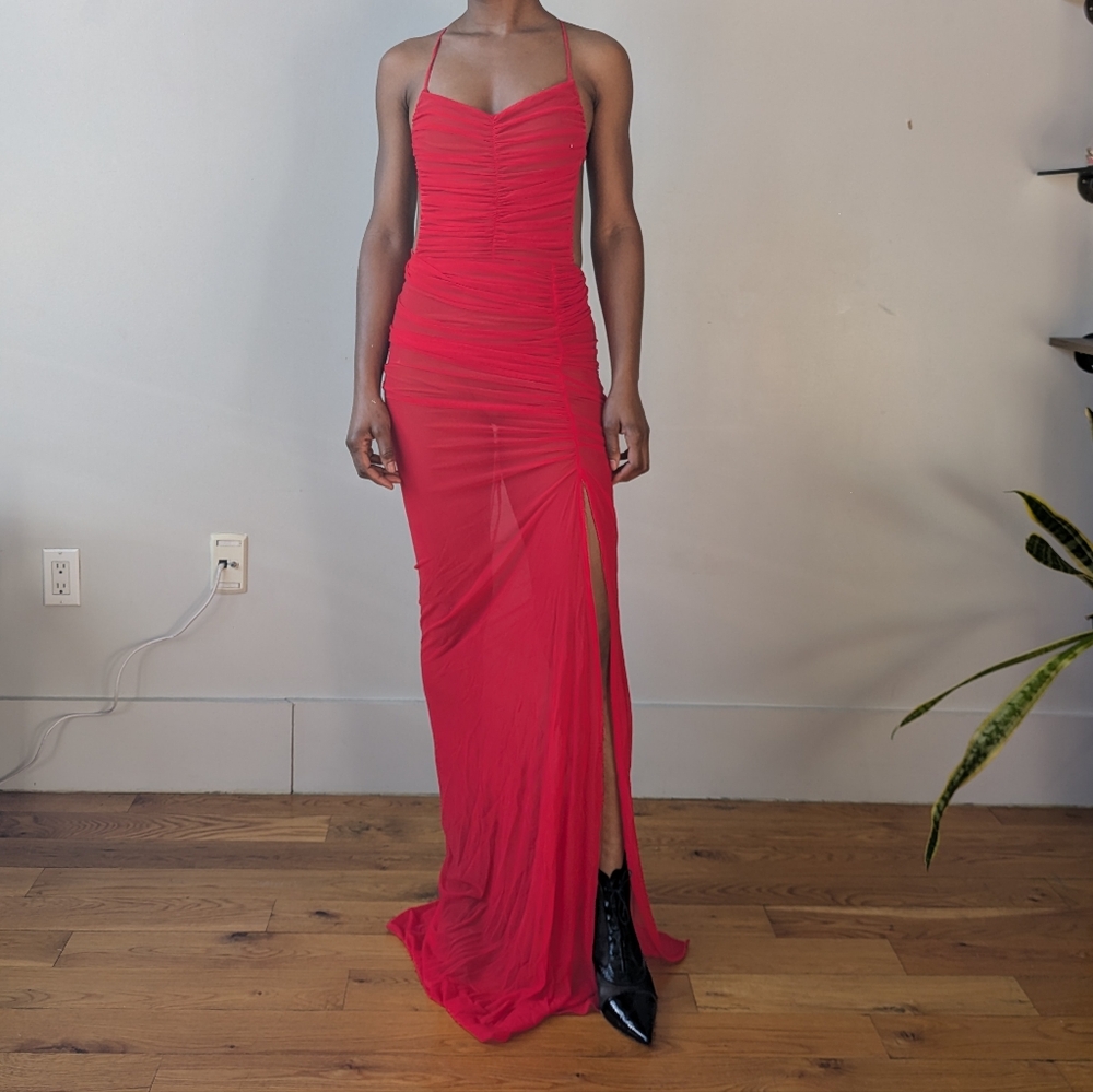 Revolve x Michael Costello Follie Gown in Red   | Small
